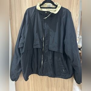 Vintage Dickies Windbreaker Jacket 2XL Men’s Black Full Zip Pockets Nylon Lined